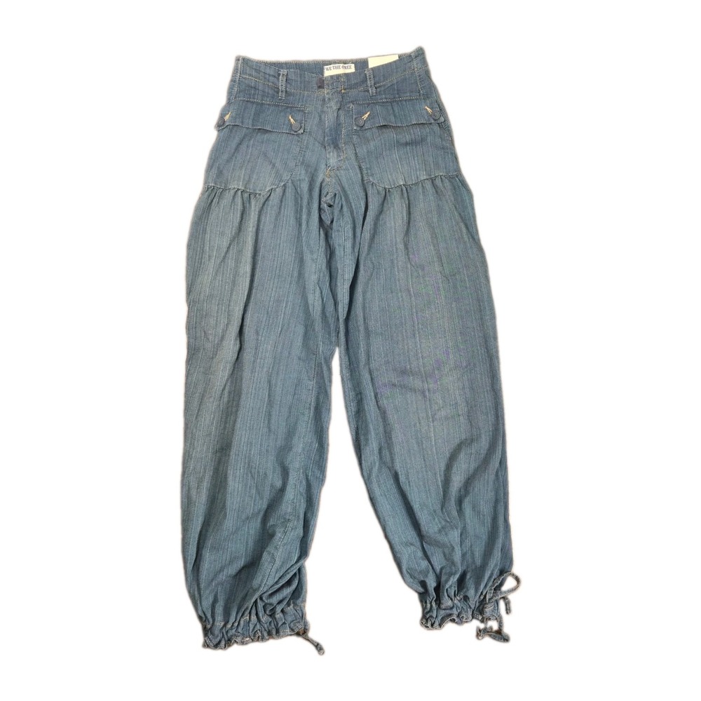 We The Free Lotus Mid-Rse Balloon Style Cinched Ankle Jeans Womens 24 (27×32)